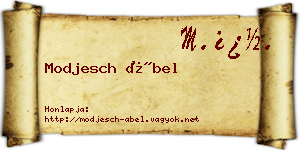 Modjesch Ábel névjegykártya