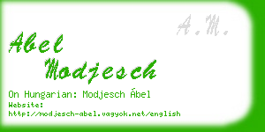 abel modjesch business card